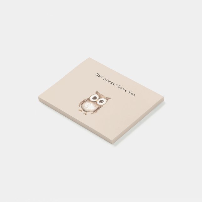 Post-it® Hibou t'aime toujours (Incliné)