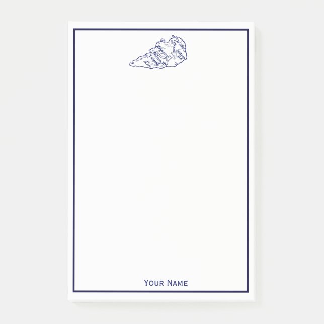 Post-it® Hilton Head Island SC Carte Vintage Marine Blue (Devant)