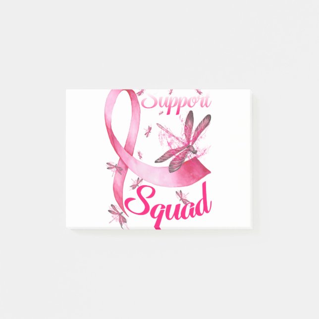 Post-it® Hippie Dragonfly rose Ruban Cancer du sein (Devant)