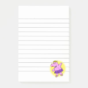 Post-it® Hippo Ballerina Avec Tutu Linked