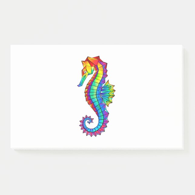 Post-it® Hippocampe polygonal arc-en-ciel (Devant)
