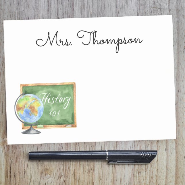 Post-it® Histoire Appréciation de l'enseignant Notes cadeau (Créateur téléchargé)