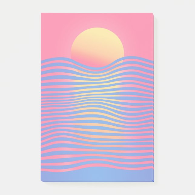 Post-it® histoire de papier : coucher de soleil (Devant)