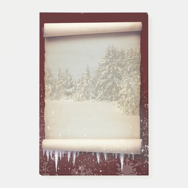 Post-it® Hivernment Parchment Illustration (Devant)