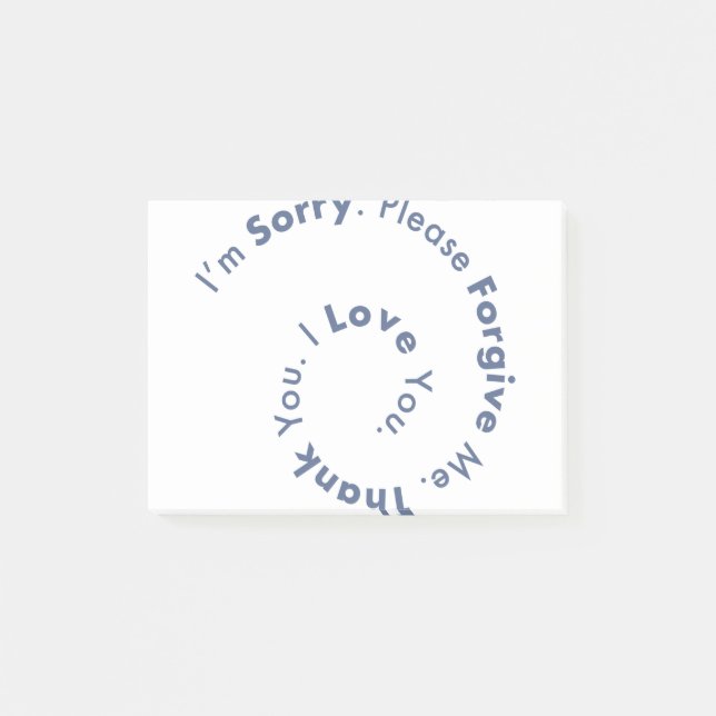 Post-it® Ho’Oponopono Mantra Prière Guérir les peines (Devant)