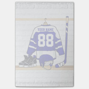 Post-it® Hockey sur glace bleu et blanc personnalisé Jersey