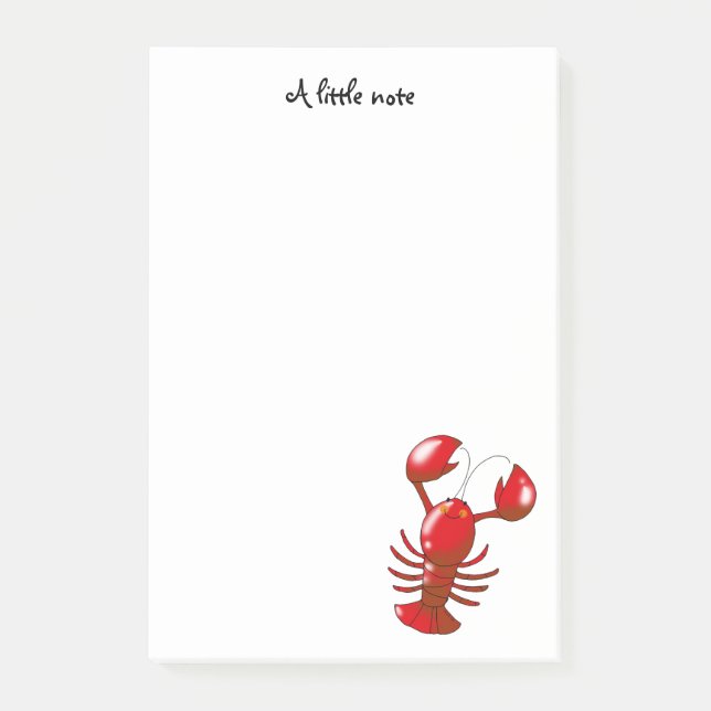 Post-it® homard de rouge de bande dessinée (Devant)