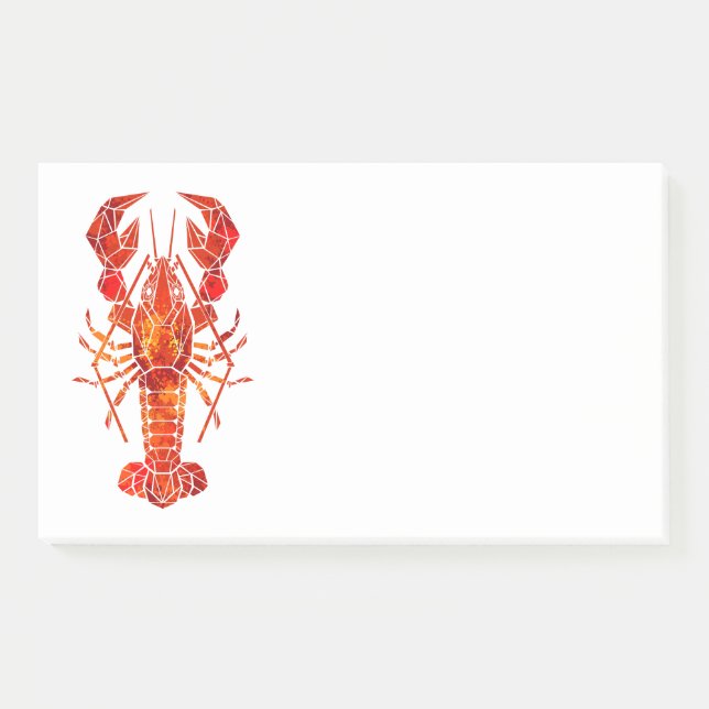 Post-it® Homard polygonal rouge (Devant)