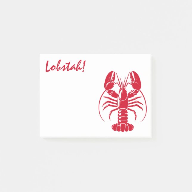 Post-it® Homard rouge Lobstah Maine Côte Nouvelle-Angleterr (Devant)