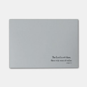 Post-it® Homme puissant de la vaillance Bible Verse