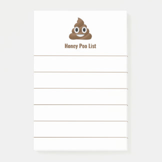 Post-it® Honey Poo List Funny Poo Emoji