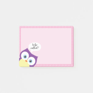 Post-it® Hoot Owl Woodland Animaux Faune Whimsical