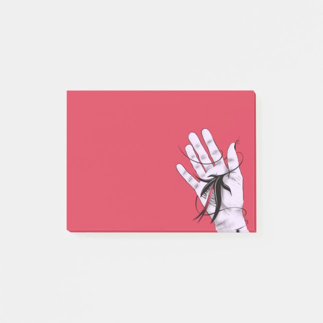 Post-it® Horreur Gothique Poignée Fleur Monster Macab Art (Devant)