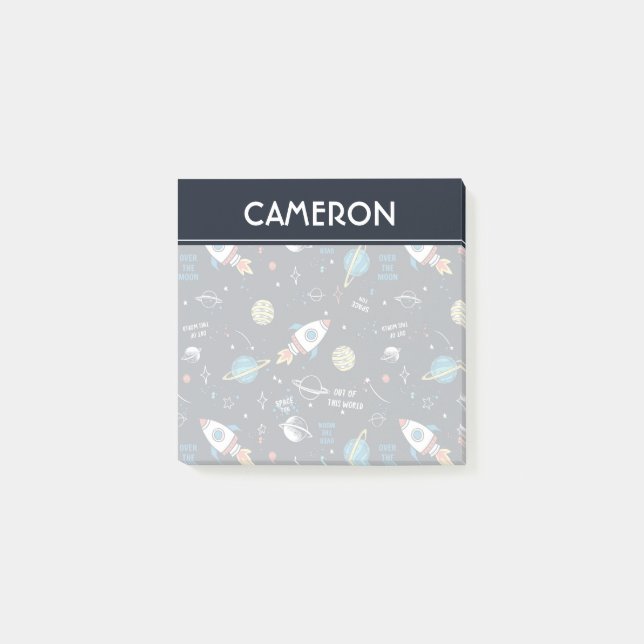 Post-it® Hors de ce Motif spatial mondial (Devant)