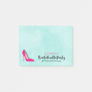 Post-it® Hot rose Stiletto High Heure Bachelorette Party