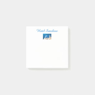 Post-it® Hotel Greece Church Santorini bleu photo et texte