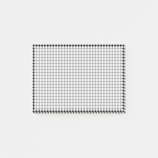 Post-it® Houndstooth noir et blanc par Shirley Taylor (Devant)