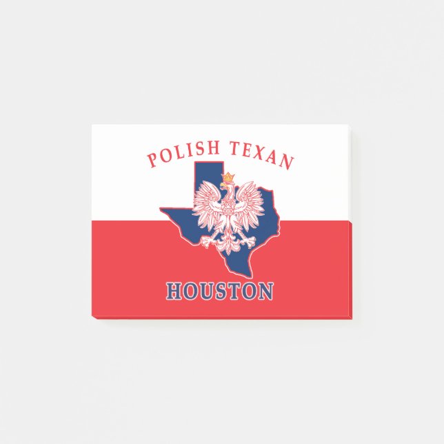 Post-it® Houston Polonais Texan (Devant)