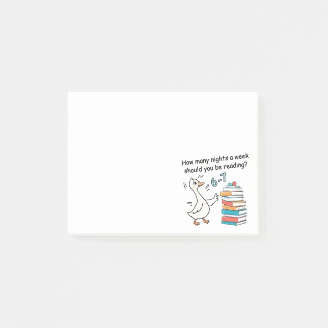 Post-it® How Many Nights a Week Should You Be Reading 6-7 (Devant)