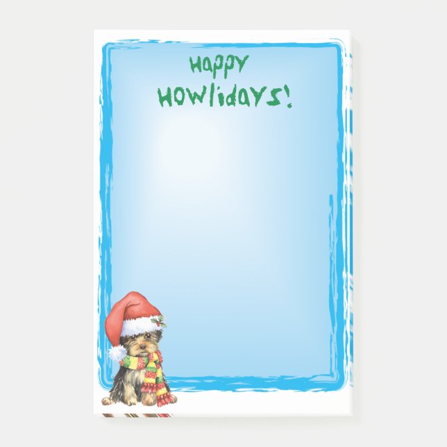 Post-it® Howlidays heureux Yorkie (Devant)