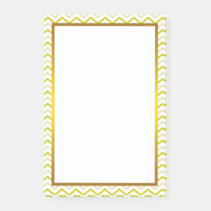 Post-it® Huile d'or Lime jaune Chevron Zigzag Motif