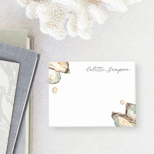Post-it® Huître d'aquarelle côtière personnalisée