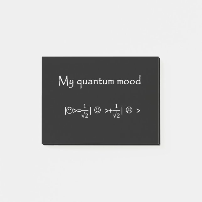 Post-it® humeur quantique normalisée, drôle physique quanti (Devant)