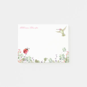 Post-it® Hummingbird Nature Garden Ladybug Meadow Monogramm