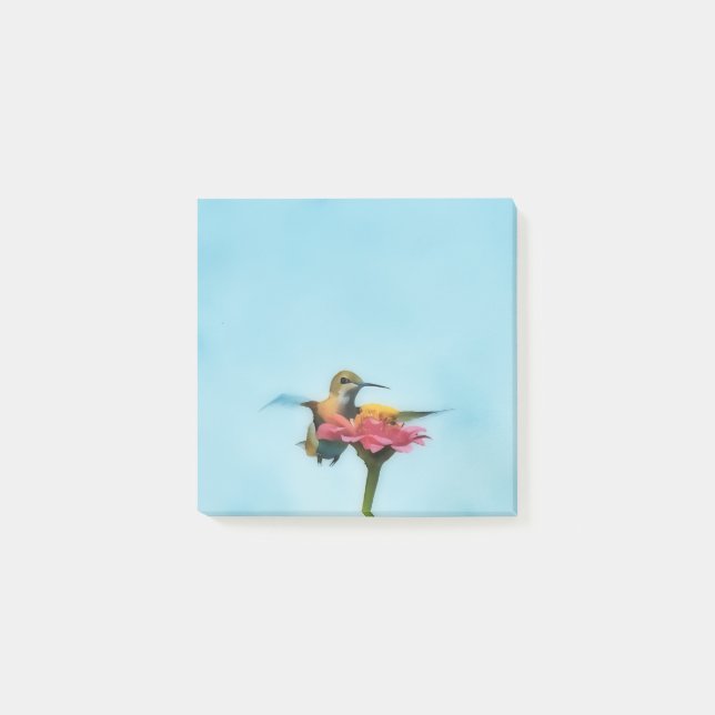 Post-it® Hummingbird Oiseau Art Nature Post It Note Pad (Devant)