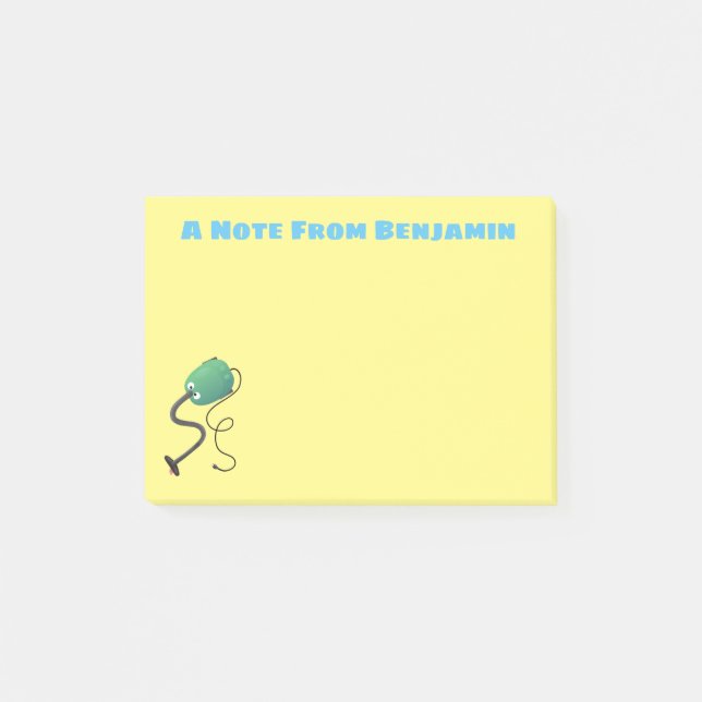 Post-it® Humour de dessin animé de l'aspirateur mignon (Devant)