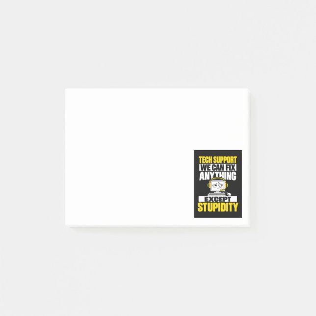 Post-it® Humour de l'assistance technique - Ne peut pas rép (Devant)