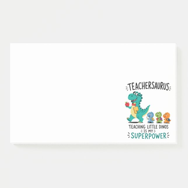 Post-it® Humour de professeur Teachersaurus avec de petits  (Devant)