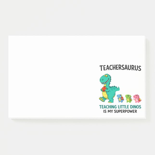 Post-it® Humour de professeur Teachersaurus avec de petits  (Devant)