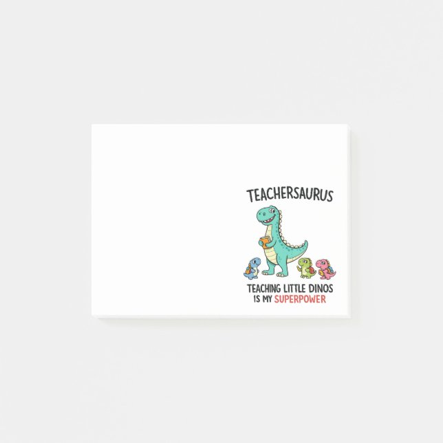Post-it® Humour de professeur Teachersaurus avec de petits  (Devant)
