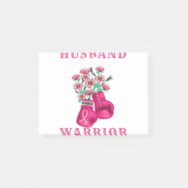 Post-it® Husband Of A Warrior Breast Cancer Awareness Suppo (Devant)