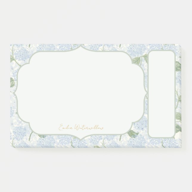 Post-it® Hydrangea Floral Chic Grand-mère Personnalisable (Devant)