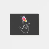 I Love You Hand Sign Language Butterfly Autism