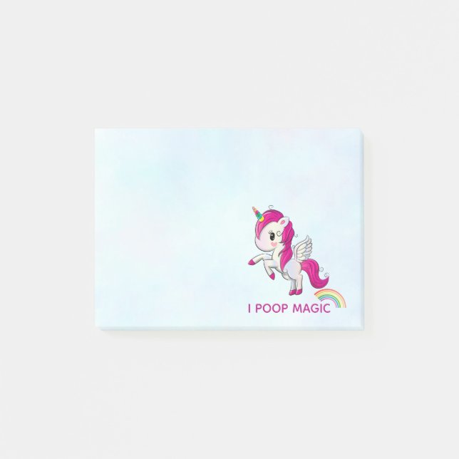 Post-it® I Poop Magic Funny Unicorne Dit (Devant)