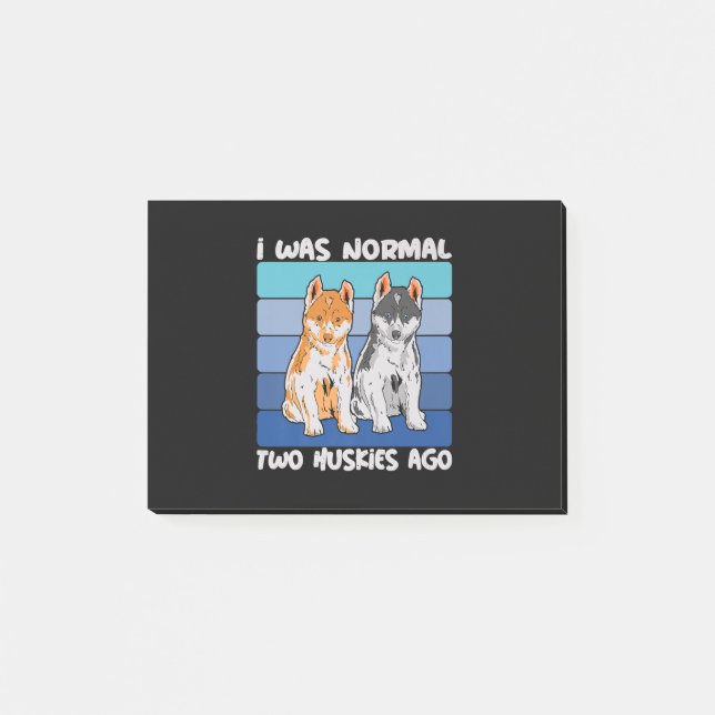Post-it® I Quoi Normal Deux Huskies Shiba Dog (Devant)