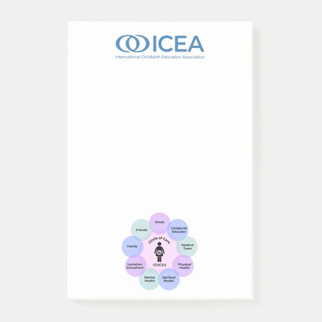 Post-it® ICEA Circle de soins Note Pad (Devant)