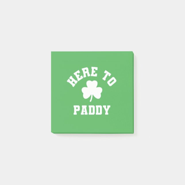 Post-it® Ici à Paddy Funny Shamrock de la Saint Patrick (Devant)