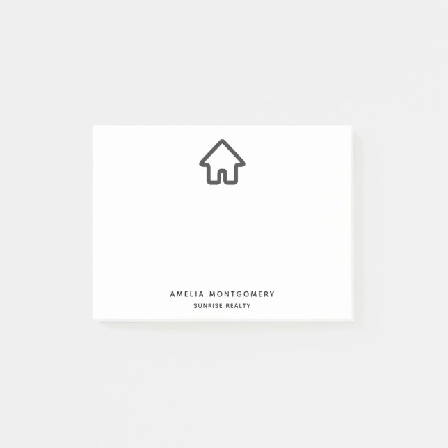 Post-it® Icône d'architecture de biens immobiliers Maison (Devant)