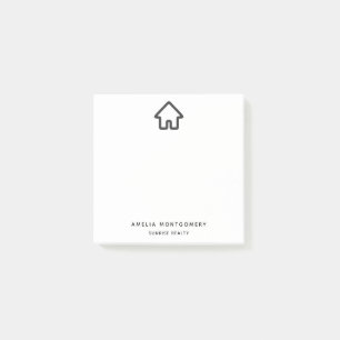 Post-it® Icône d'architecture de biens immobiliers Maison