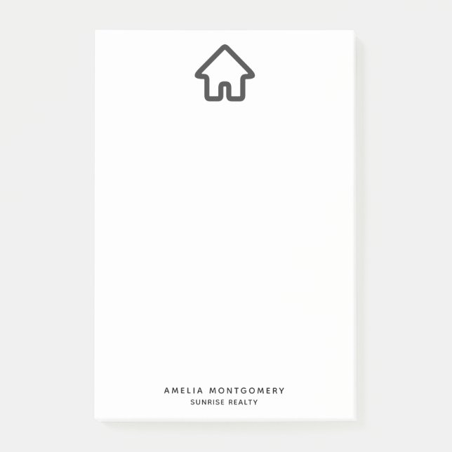 Post-it® Icône d'architecture de maison de biens immobilier (Devant)