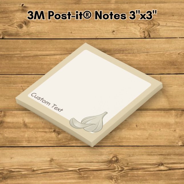 Post-it® Icône de l'ail en xylogravure (Créateur téléchargé)