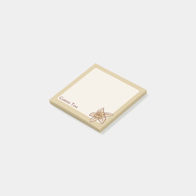 Post-it® Icône Fleur Vanille (Incliné)
