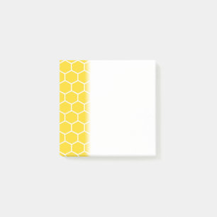Post-it® Icône jaune Lignes blanches géométriques Bumblebee