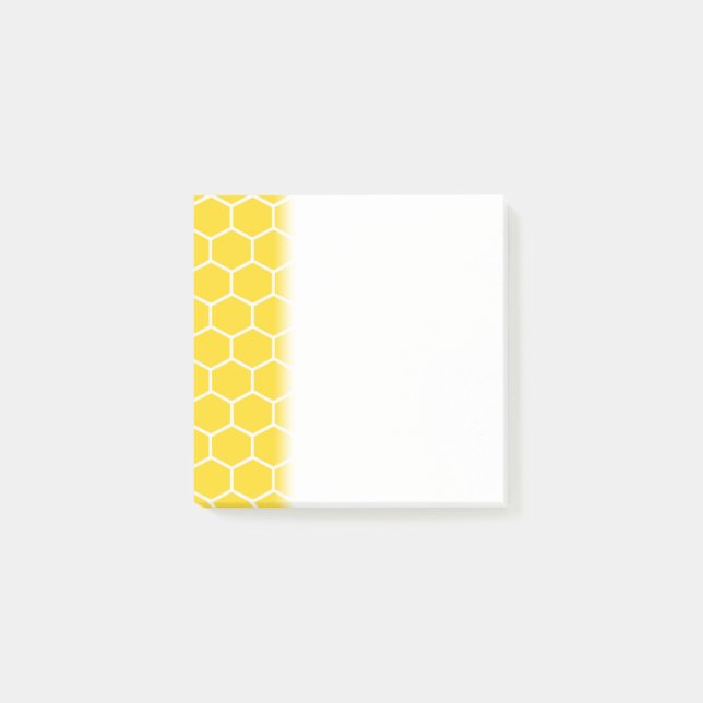 Post-it® Icône jaune Lignes blanches géométriques Bumblebee (Devant)