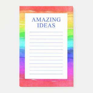 Post-it® Idées Incroyables Aquarelle Arc-en-ciel