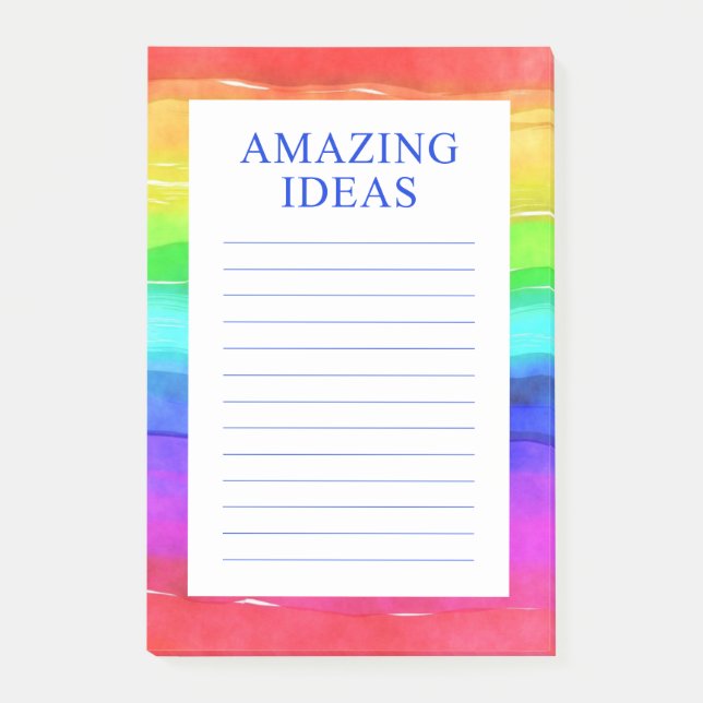 Post-it® Idées Incroyables Aquarelle Arc-en-ciel (Devant)
